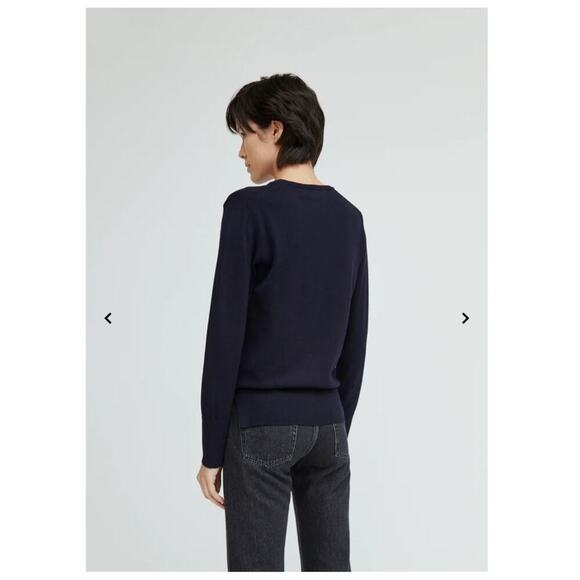 Officine Generale Daily Classics Nina Crewneck Sweater Italian Merino Wool Small - Picture 3 of 10